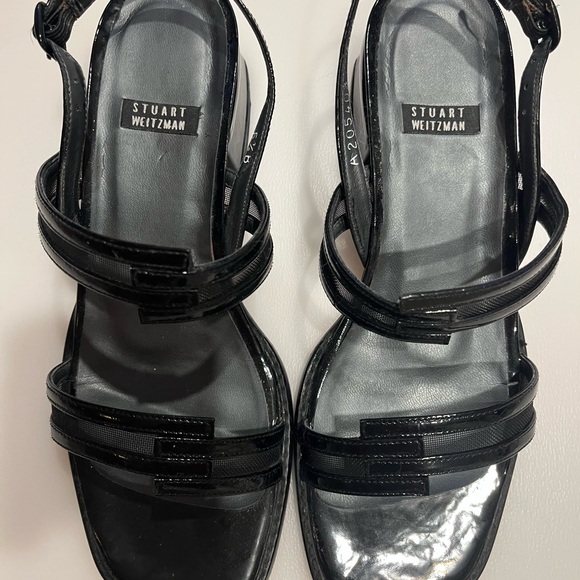 Stuart Weitzman Shoes - Stuart Weitzman Glossy Black Sandals